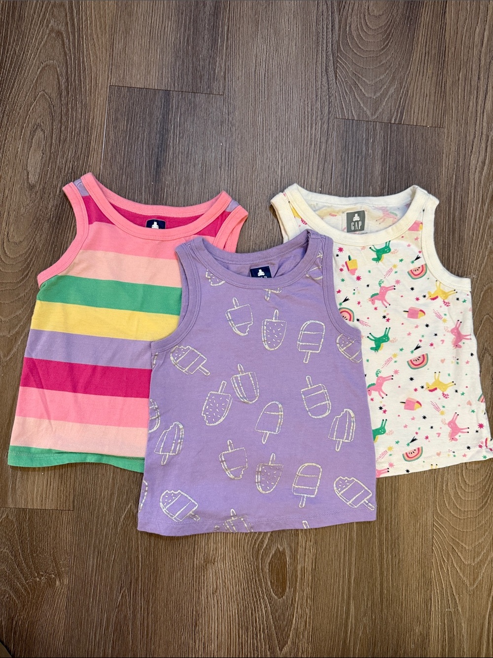 GAP Kids 3-pack | Girls Organic Cotton Sleeveless Tank Tops size 5T